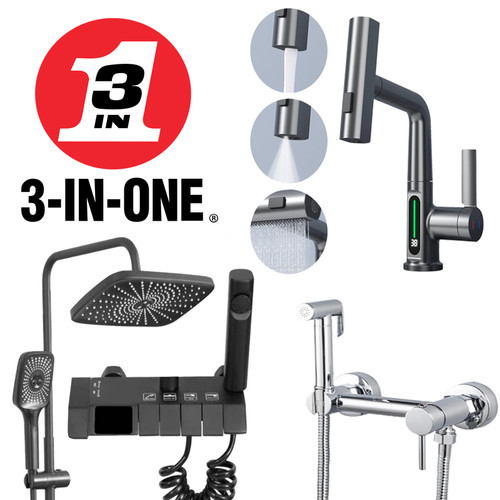 تصویر پک لوکس شیرآلات دیجیتال سهتکه