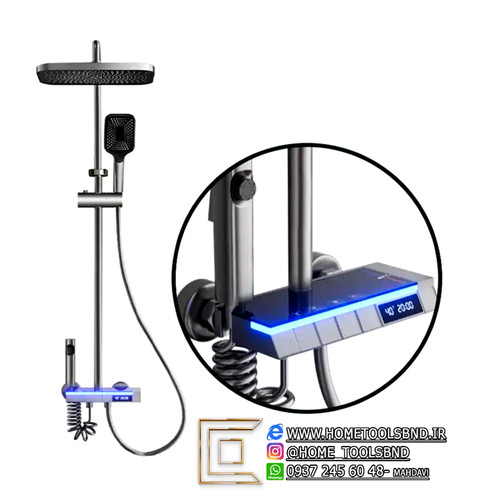 علم دوش پیانویی دیجیتال PING مدل LED